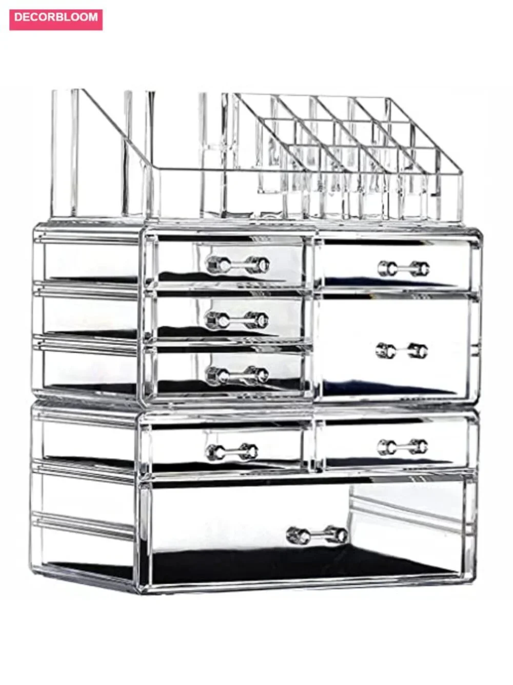 Acrylic 8 Drawer Stackable Makeup Organizer Countertop